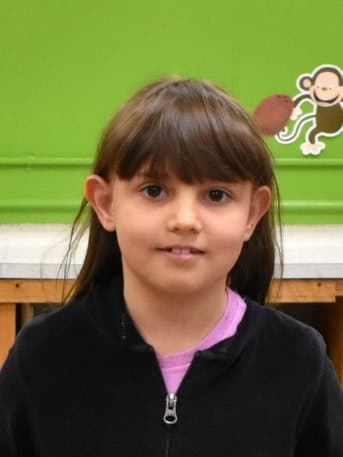 Abby, niña apadrinada en los Estados Unidos